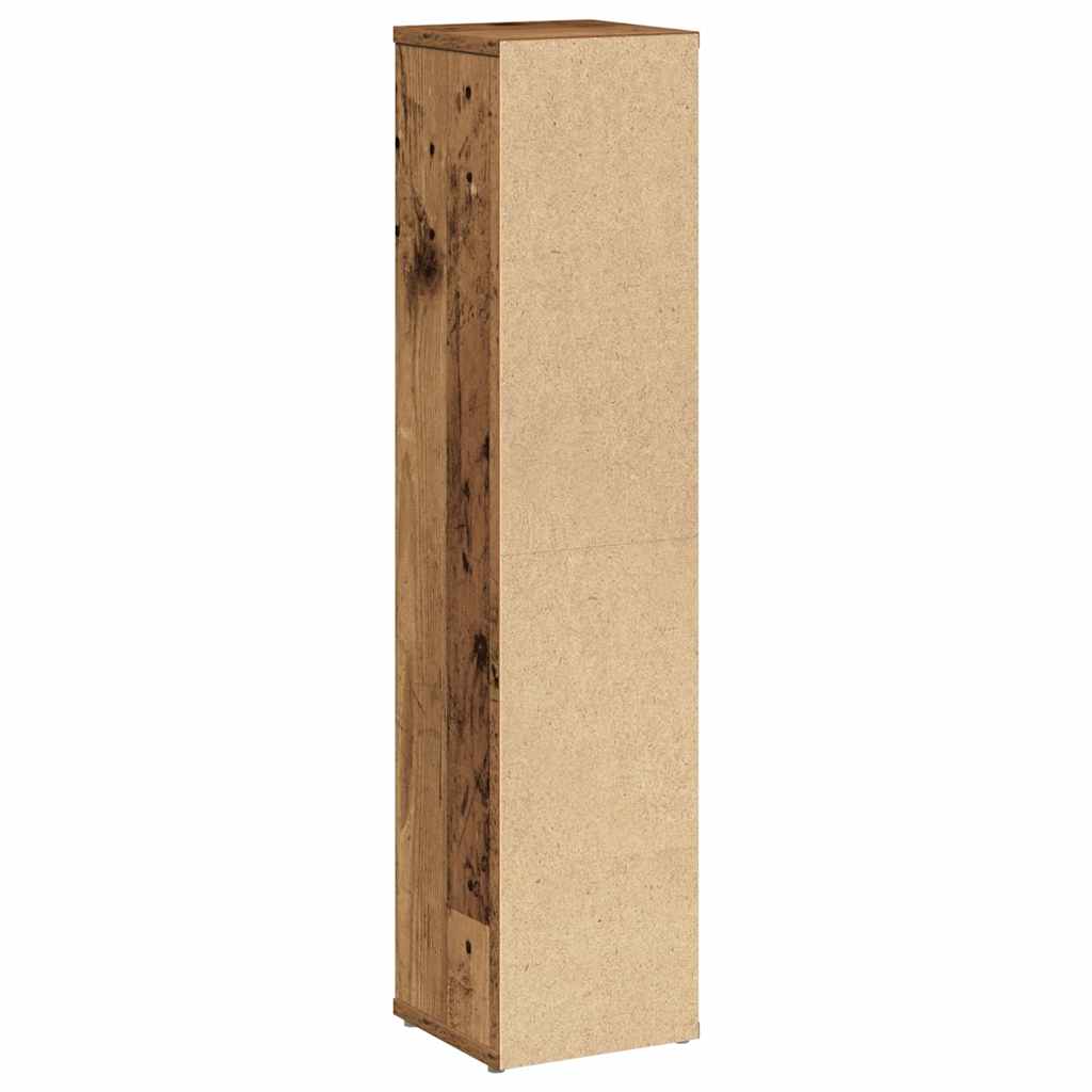 Baderomsskap med rulleholder gammelt tre 20,5x20x90 cm