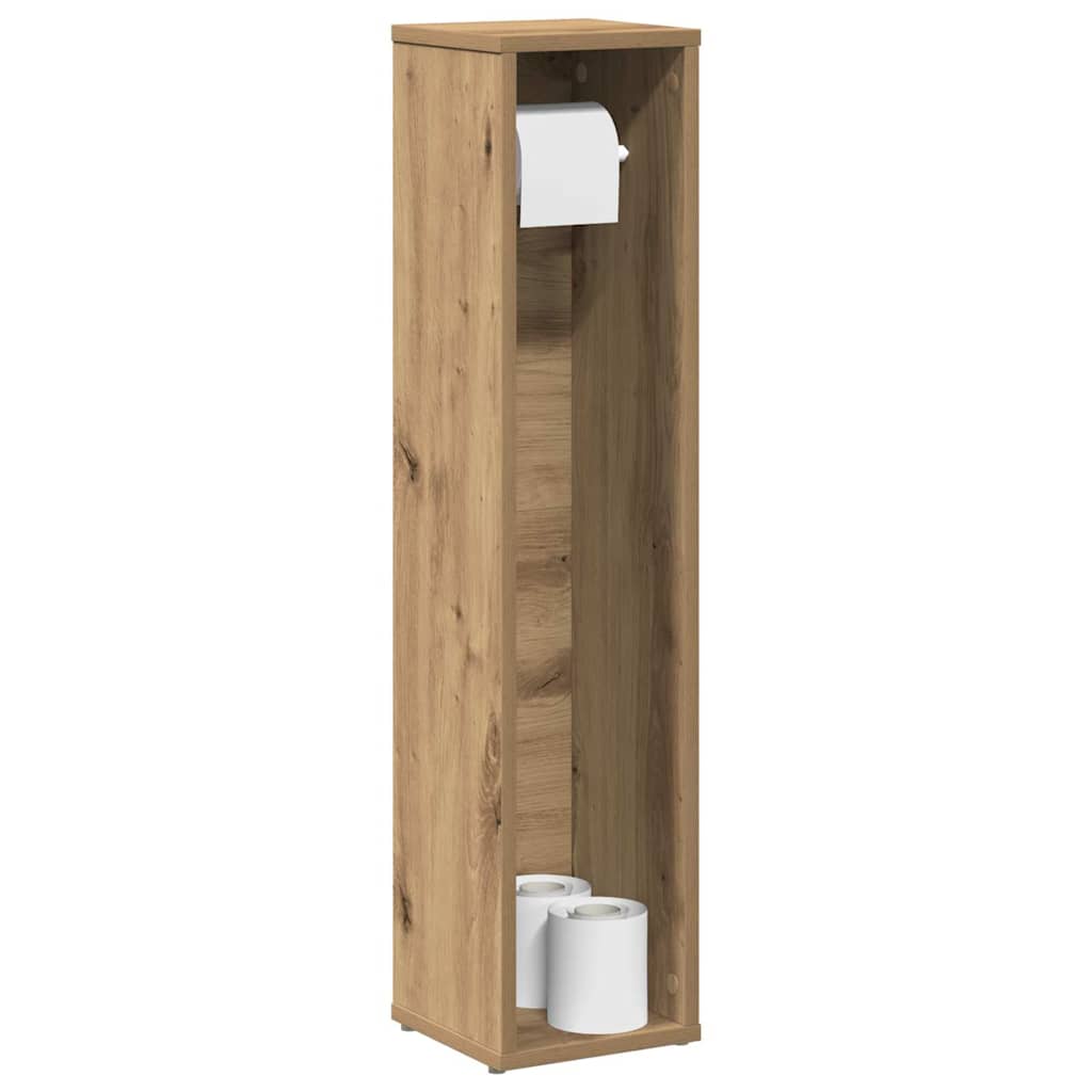 Baderomsskap med rulleholder artisan eik 20,5x20x90 cm