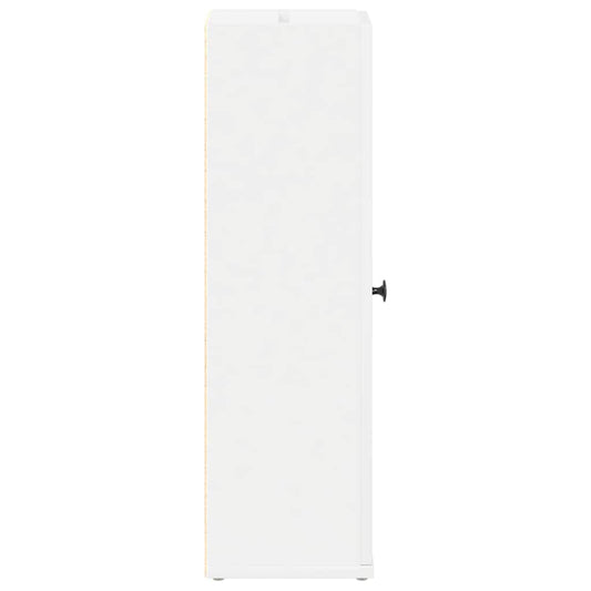 Baderomsskap med rulleholder hvit 20,5x22x72 cm