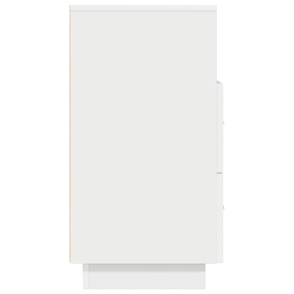 Nattbord 2 stk med 2 skuffer hvit 36x36x68 cm