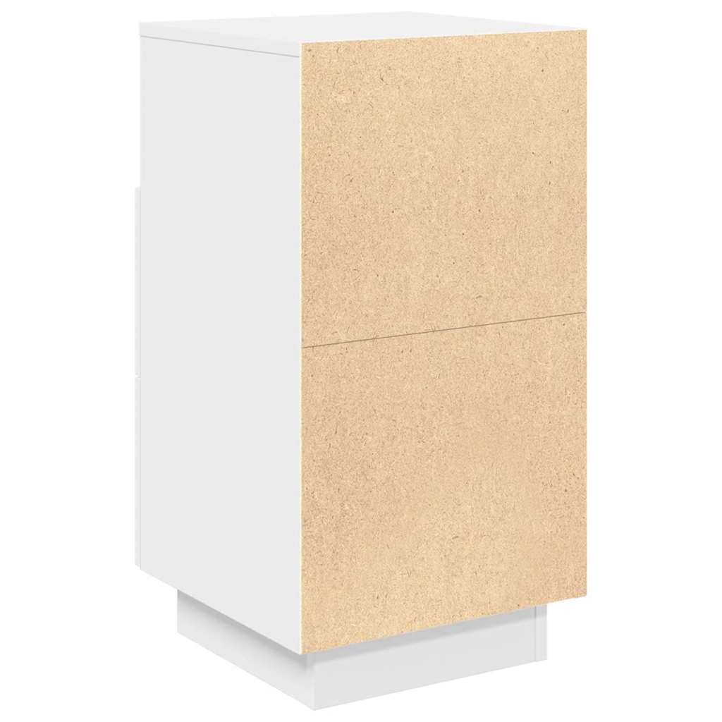Nattbord 2 stk med 2 skuffer hvit 36x36x68 cm