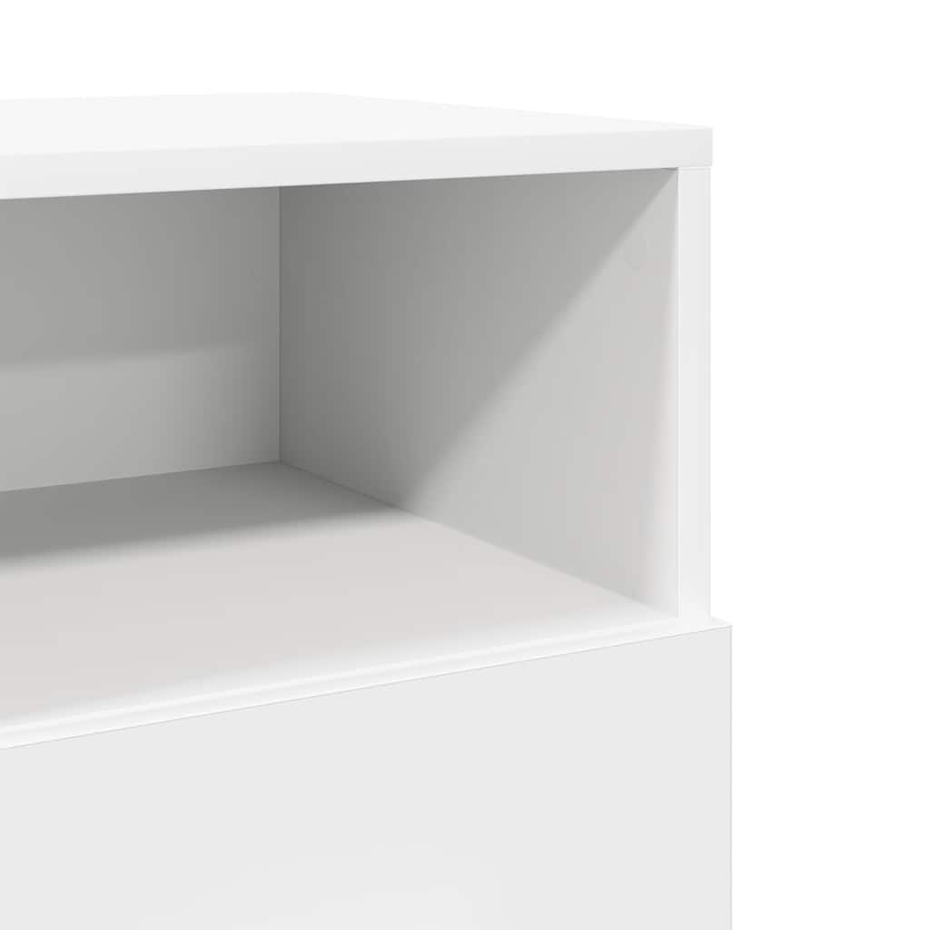 Nattbord 2 stk med 2 skuffer hvit 36x36x68 cm