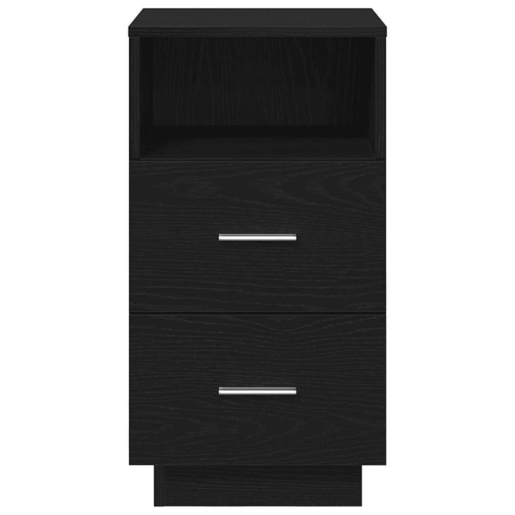 Nattbord 2 stk med 2 skuffer svart 36x36x68 cm