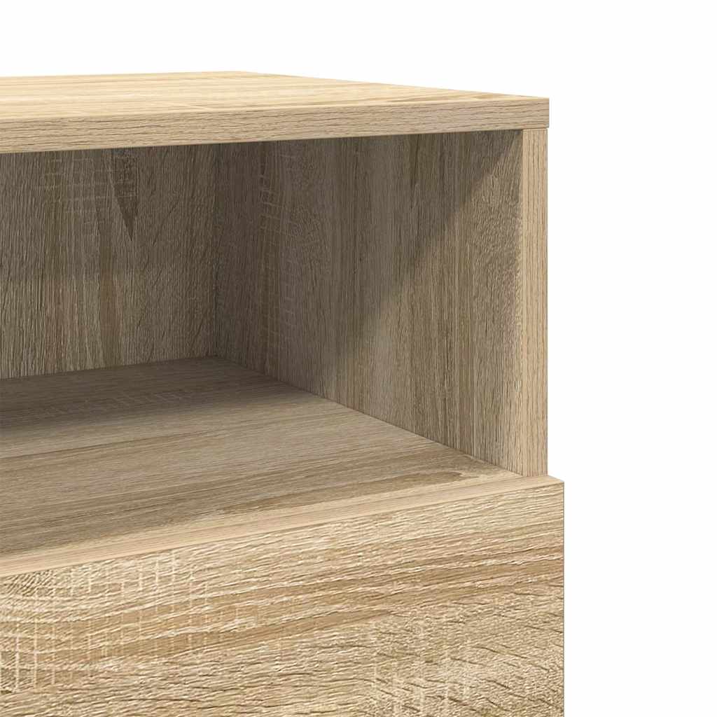 Nattbord 2 stk med 2 skuffer sonoma eik 36x36x68 cm vidaXL
