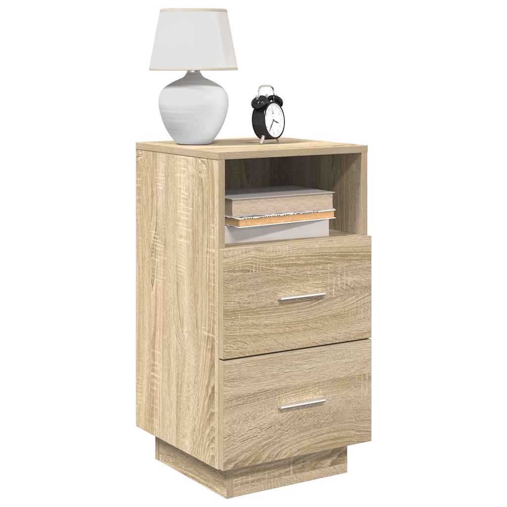 Nattbord 2 stk med 2 skuffer sonoma eik 36x36x68 cm vidaXL
