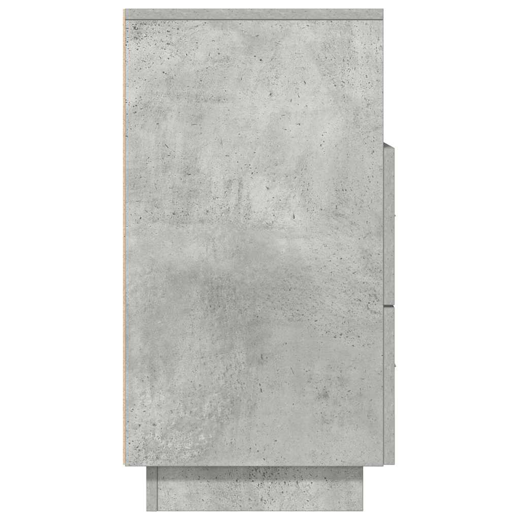 Nattbord 2 stk med 2 skuffer betonggrå 36x36x68 cm