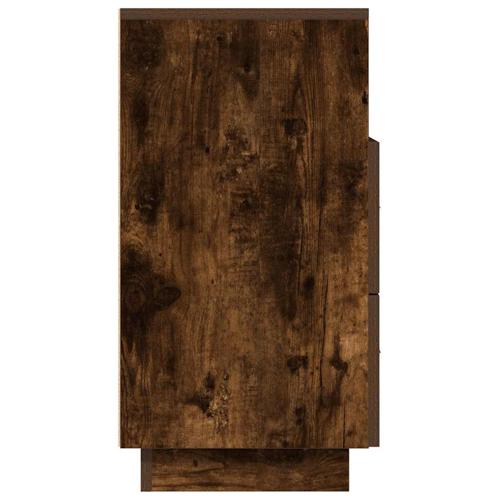 Nattbord 2 stk med 2 skuffer røkt eik 36x36x68 cm