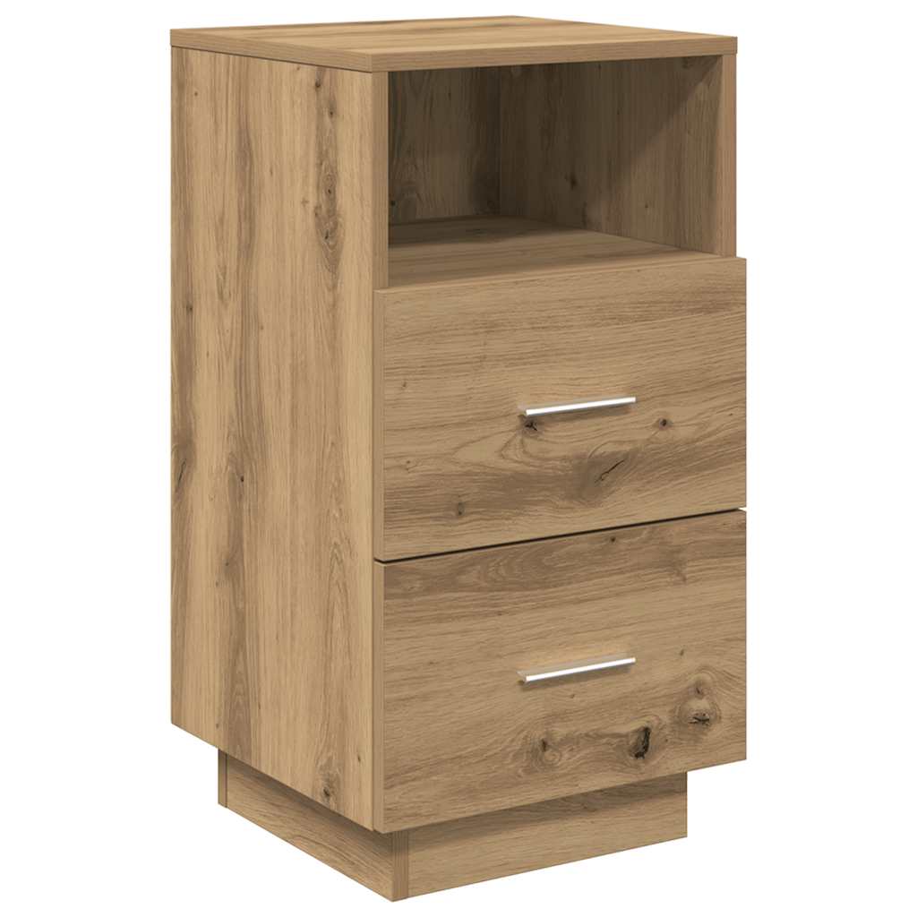 Nattbord 2 stk med 2 skuffer artisan eik 36x36x68 cm