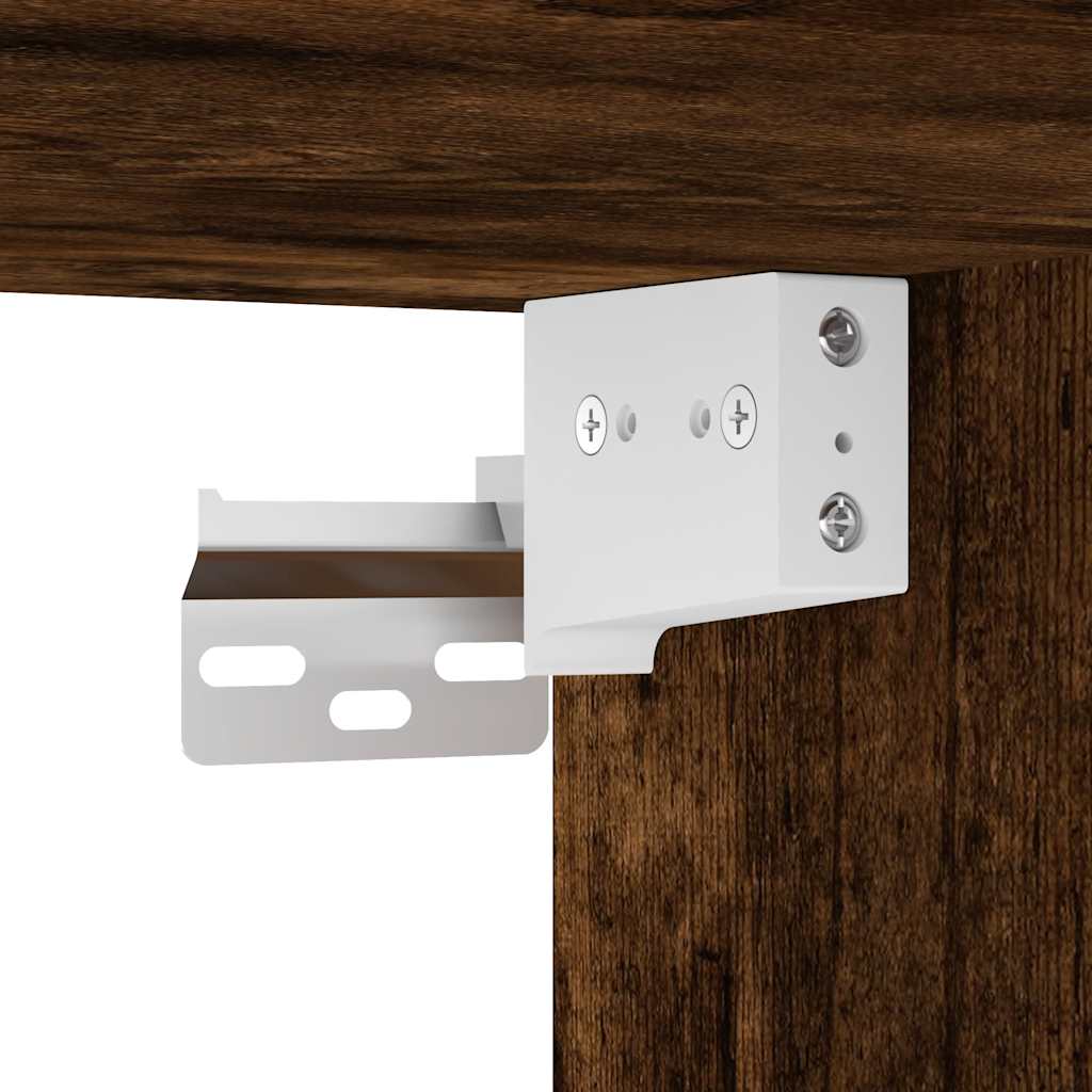 Veggmontert nattbord røkt eik 45x26x28,5 cm