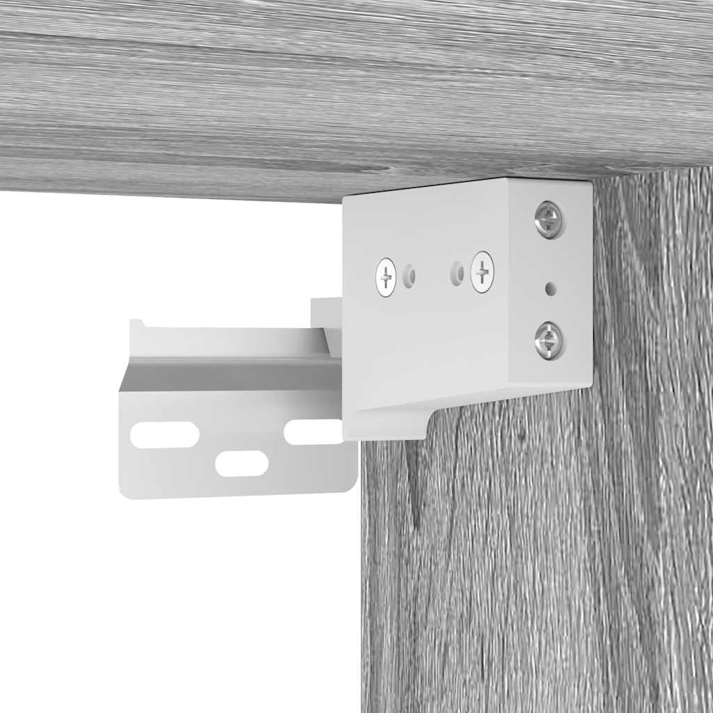 Veggmontert nattbord grå sonoma 45x26x28,5 cm