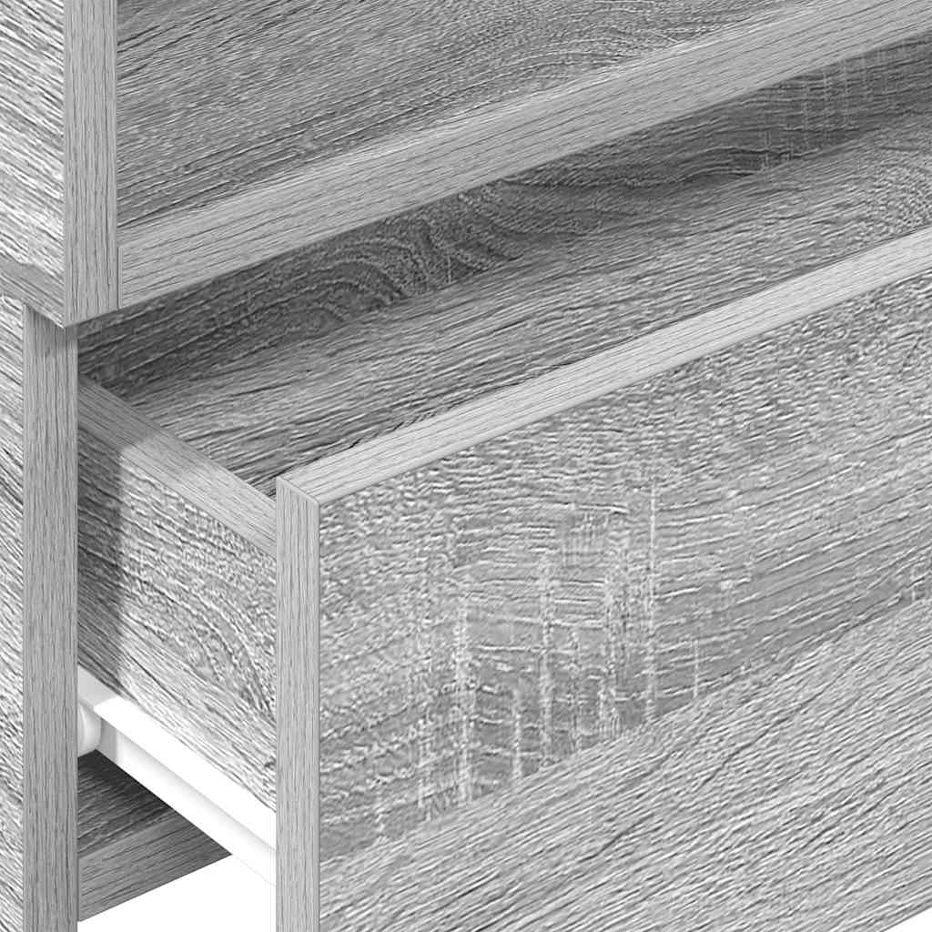 Veggmontert nattbord grå sonoma 45x26x28,5 cm