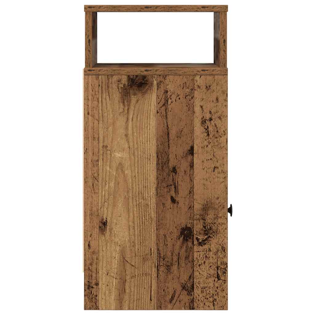 Nattbord med skuff gammelt tre 25x31x66 cm vidaXL