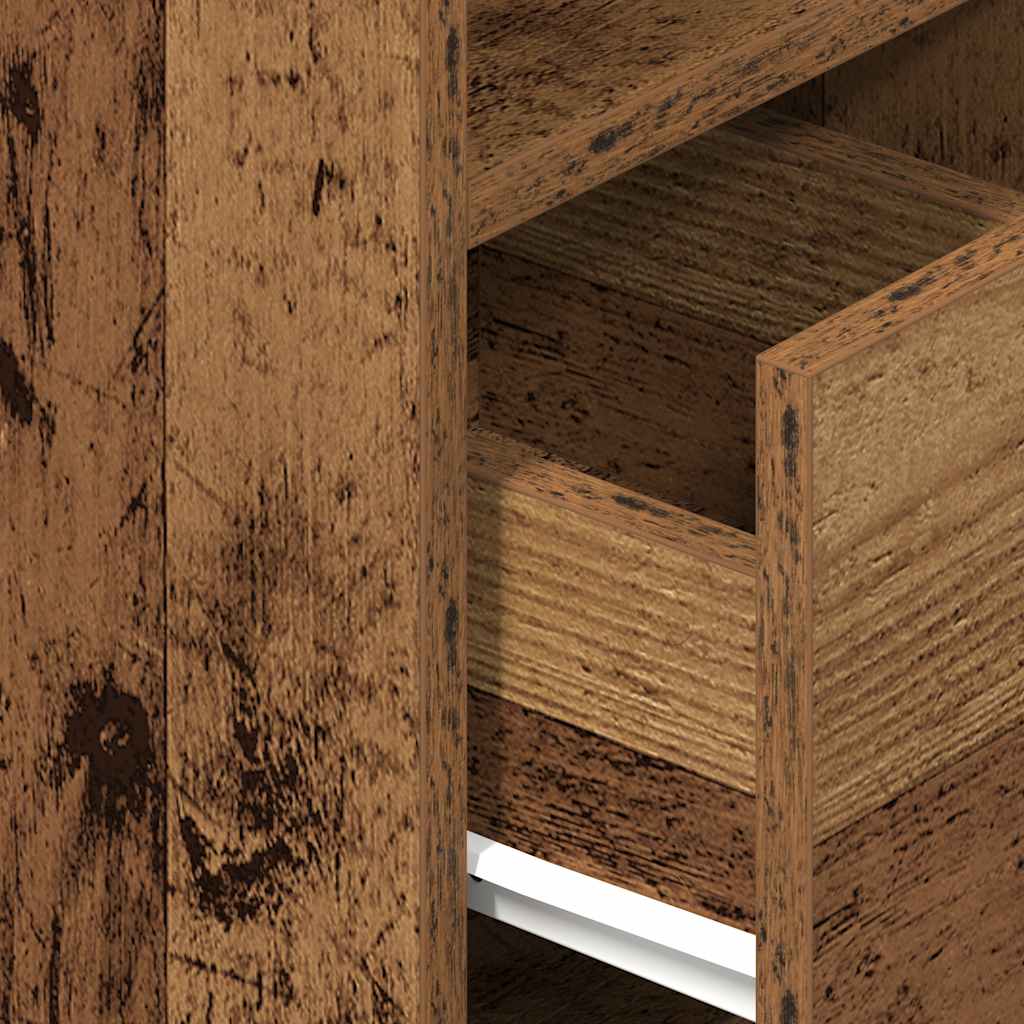 Nattbord 2 stk med skuff gammelt tre 25x31x66 cm vidaXL