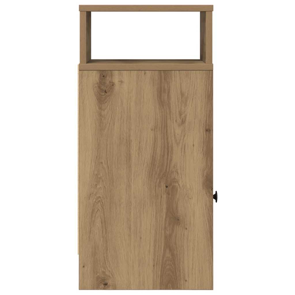 Nattbord med skuff artisan eik 25x31x66 cm vidaXL