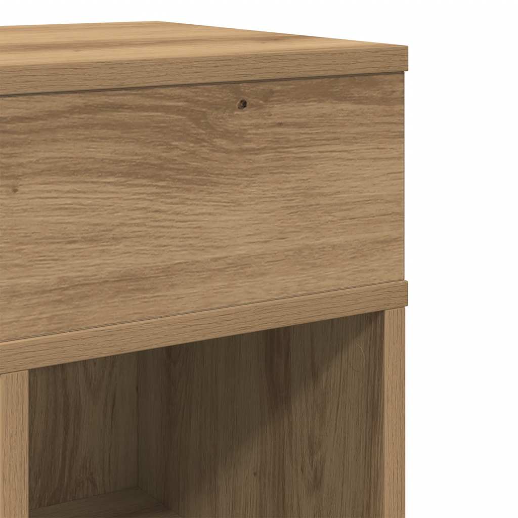 Nattbord 2 stk med skuff artisan eik 25x31x66 cm vidaXL