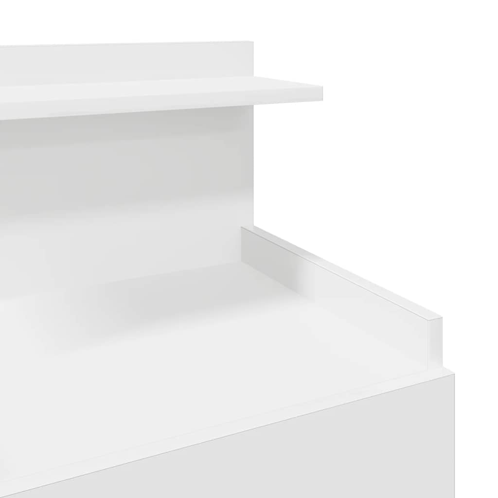 Nattbord 2 stk med 2 skuffer hvit 40x36,5x62 cm