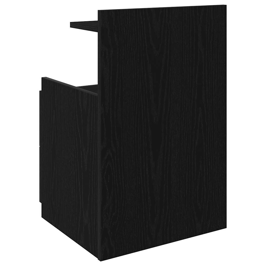 Nattbord 2 stk med 2 skuffer svart 40x36,5x62 cm