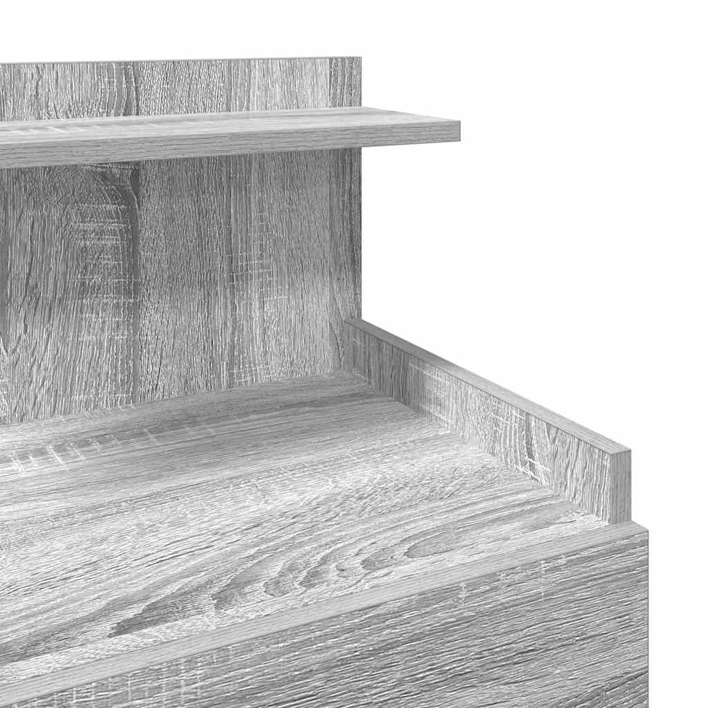 Nattbord 2 stk med 2 skuffer grå Sonoma 40x36,5x62 cm