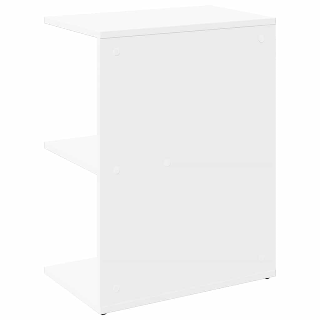 Nattbord hvit 46,5x29x61 cm konstruert tre