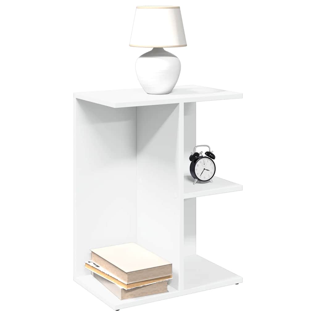 Nattbord hvit 46,5x29x61 cm konstruert tre