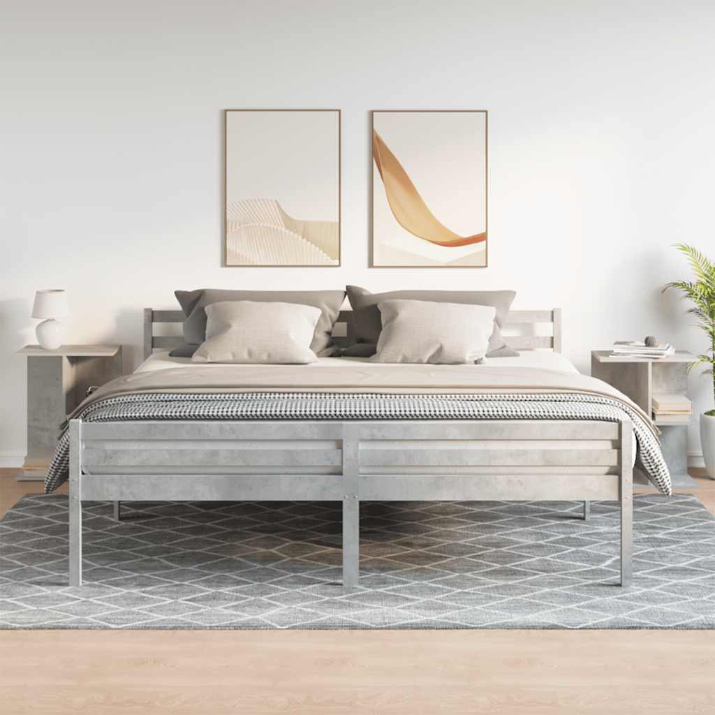 Nattbord 2 stk betonggrå 46,5x29x61 cm konstruert tre