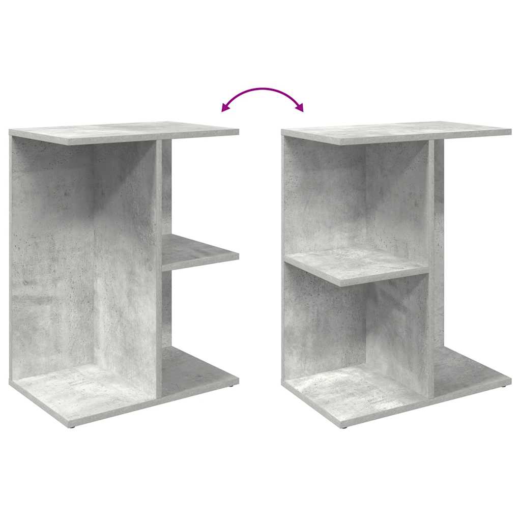 Nattbord 2 stk betonggrå 46,5x29x61 cm konstruert tre