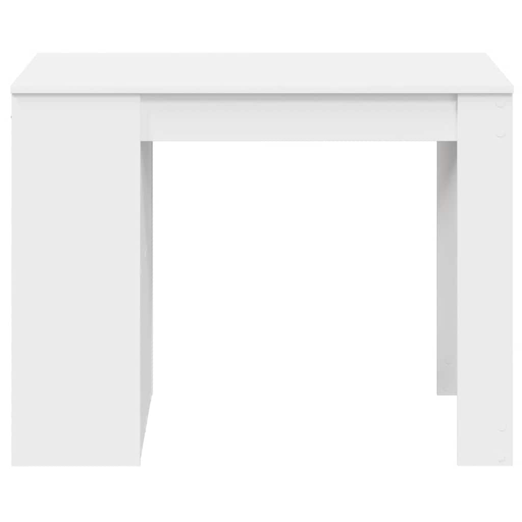 Skrivebord med skuff og hylle hvit 102x62x77,5cm konstruert tre