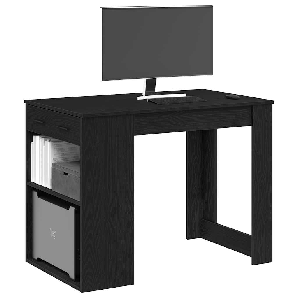 Skrivebord med skuff og hylle 102x62x77,5 cm konstruert tre