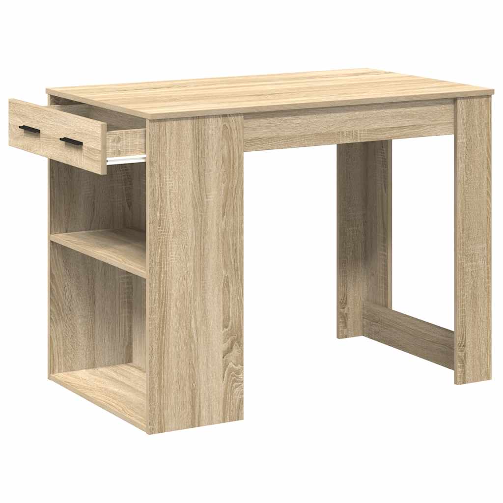Skrivebord med skuff og hylle 102x62x77,5 cm konstruert tre