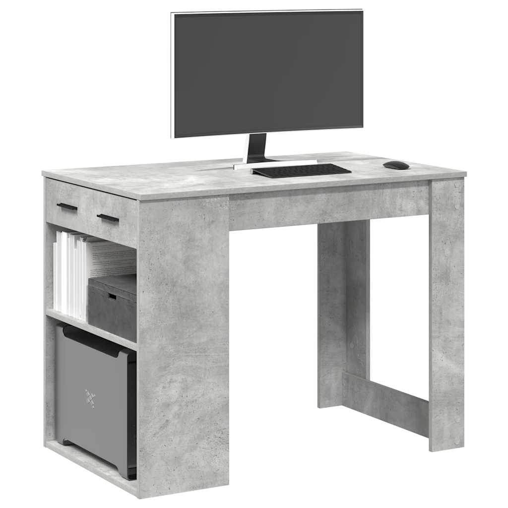 Skrivebord med skuff og hylle 102x62x77,5 cm konstruert tre