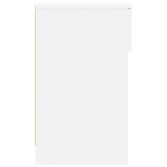 Nattbord med skuff hvit 20x36x60 cm