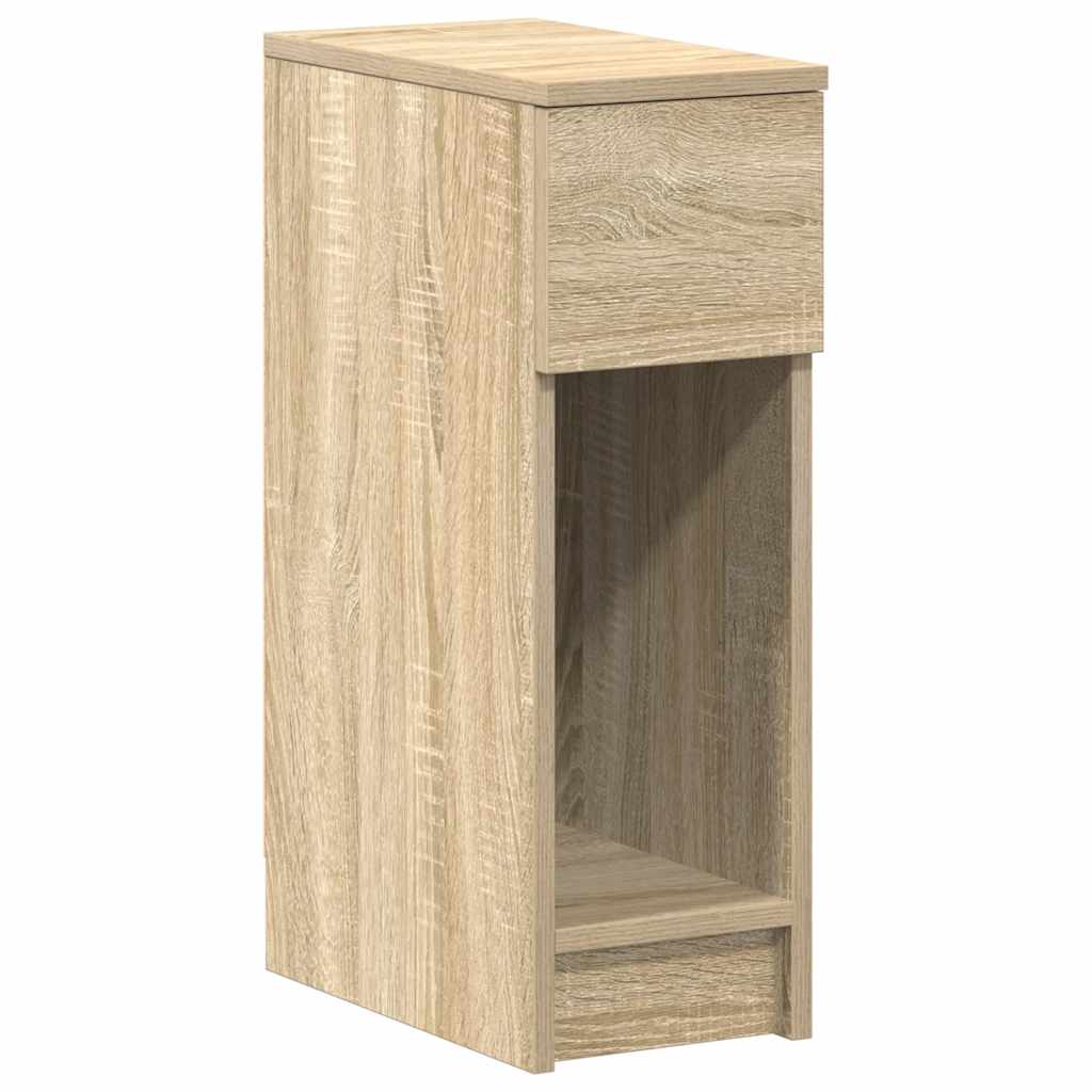 Nattbord med skuff sonoma eik 20x36x60 cm