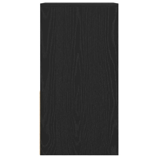 Nattbord med skuff 2 stk svart eik 35x34x66,5 cm