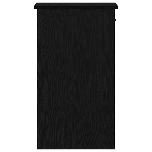 Datatårnstativ med skuff svart 35x45x77 cm