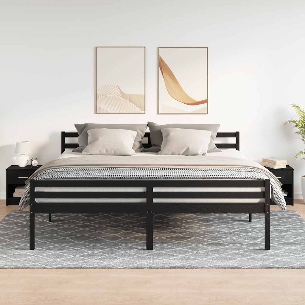 Nattbord 2 stk med skuff svart 39x28x41 cm vidaXL