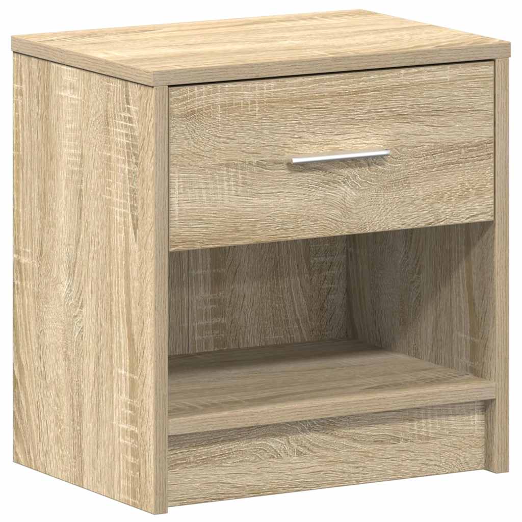 Nattbord med skuff sonoma eik 39x28x41 cm vidaXL