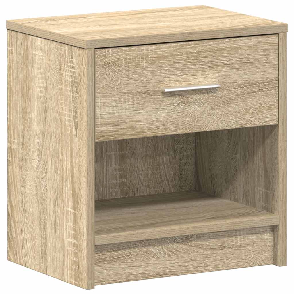 Nattbord med skuff sonoma eik 39x28x41 cm vidaXL