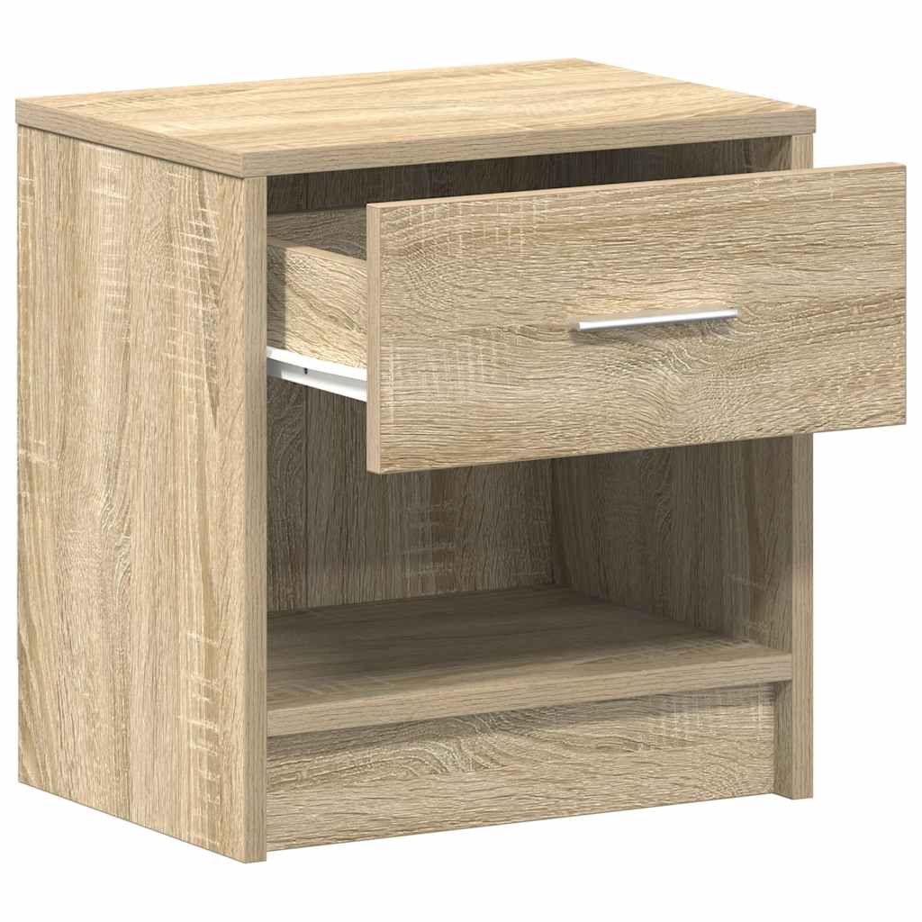 Nattbord 2 stk med skuff sonoma eik 39x28x41 cm vidaXL