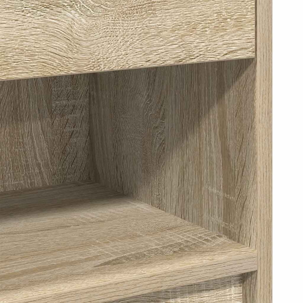 Nattbord 2 stk med skuff sonoma eik 39x28x41 cm vidaXL