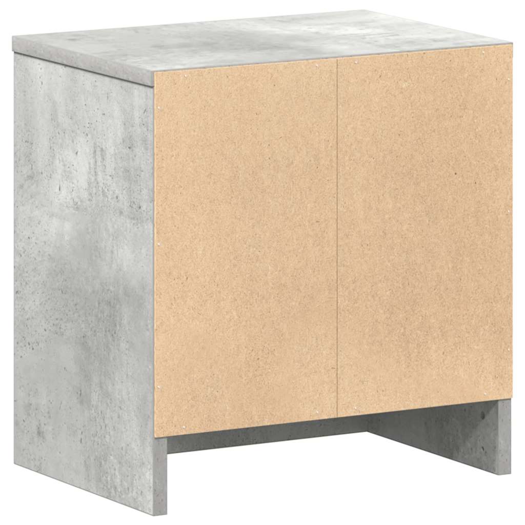 Nattbord med skuff betonggrå 39x28x41 cm vidaXL