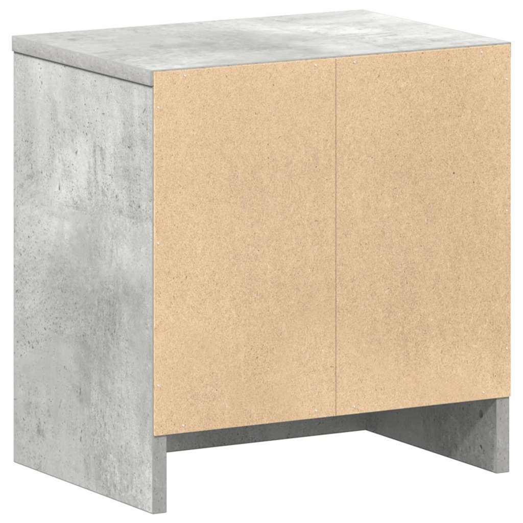 Nattbord 2 stk med skuff betonggrå 39x28x41 cm