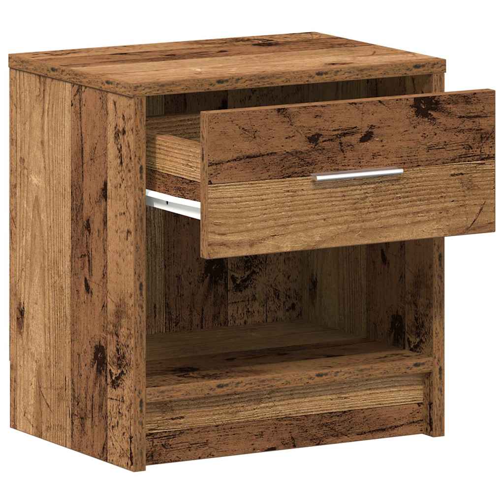 Nattbord 2 stk med skuff gammelt tre 39x28x41 cm vidaXL