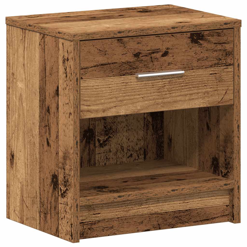 Nattbord 2 stk med skuff gammelt tre 39x28x41 cm vidaXL
