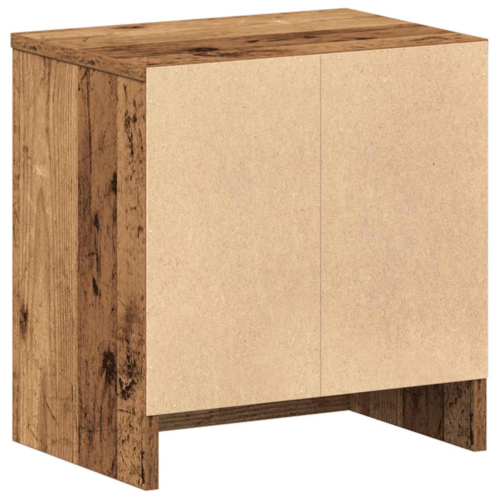 Nattbord 2 stk med skuff gammelt tre 39x28x41 cm vidaXL