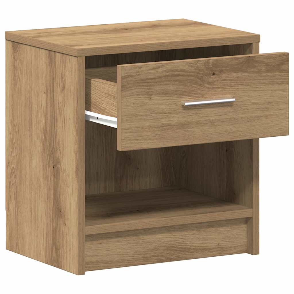 Nattbord med skuff artisan eik 39x28x41 cm vidaXL