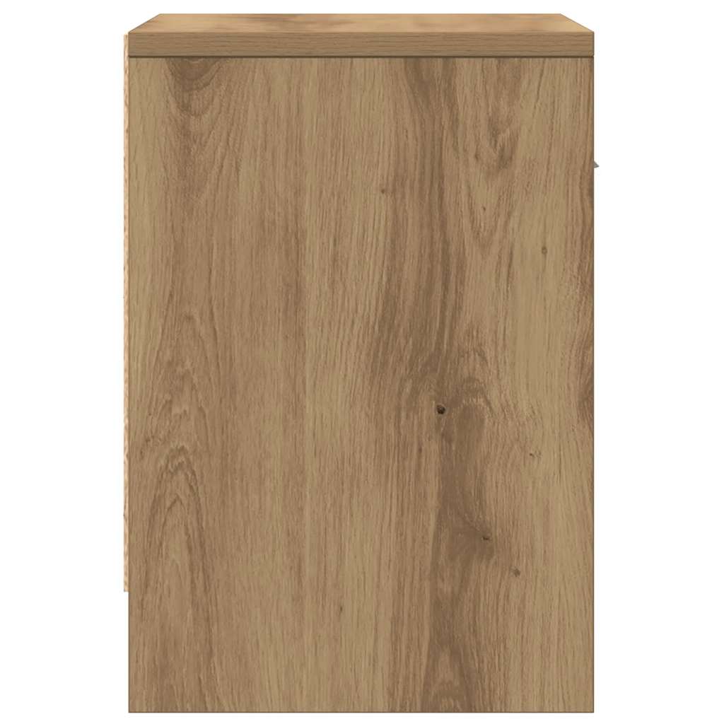 Nattbord med skuff artisan eik 39x28x41 cm vidaXL