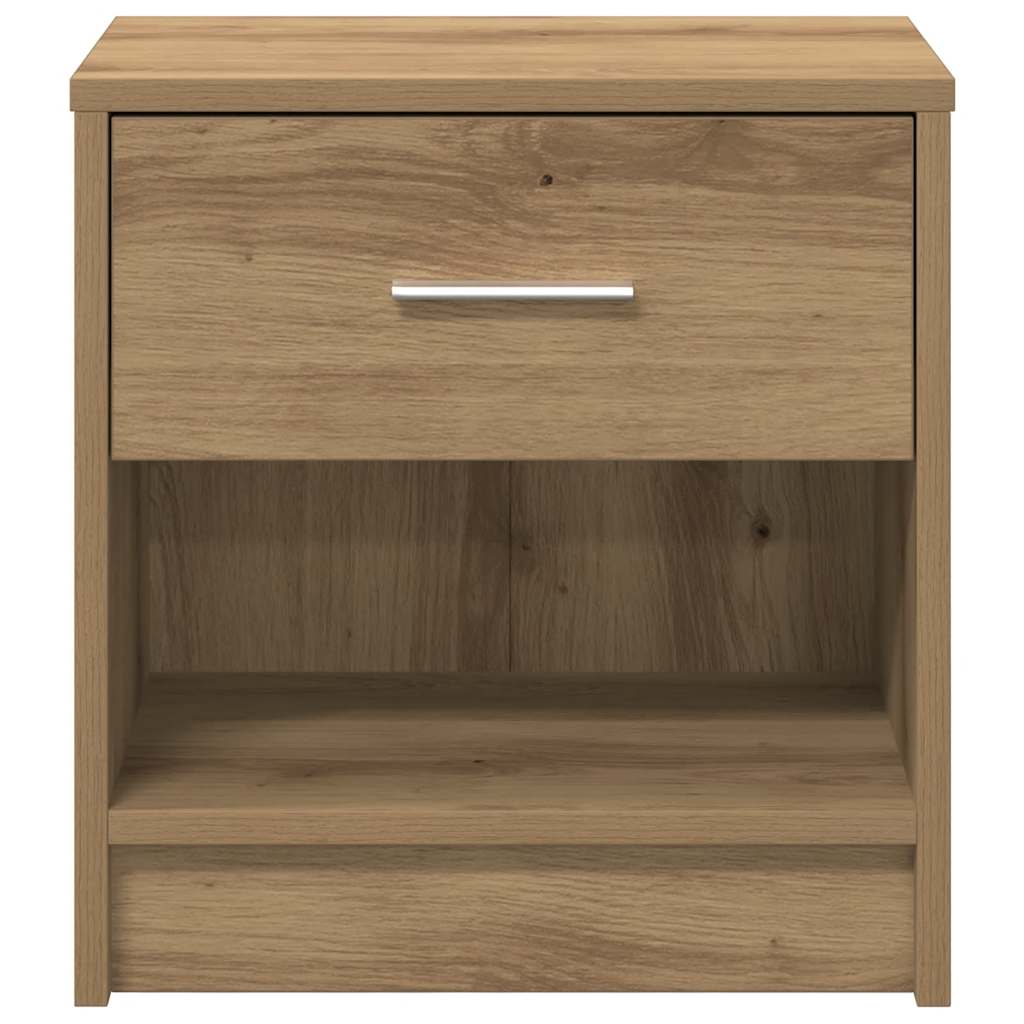 Nattbord 2 stk med skuff artisan eik 39x28x41 cm vidaXL