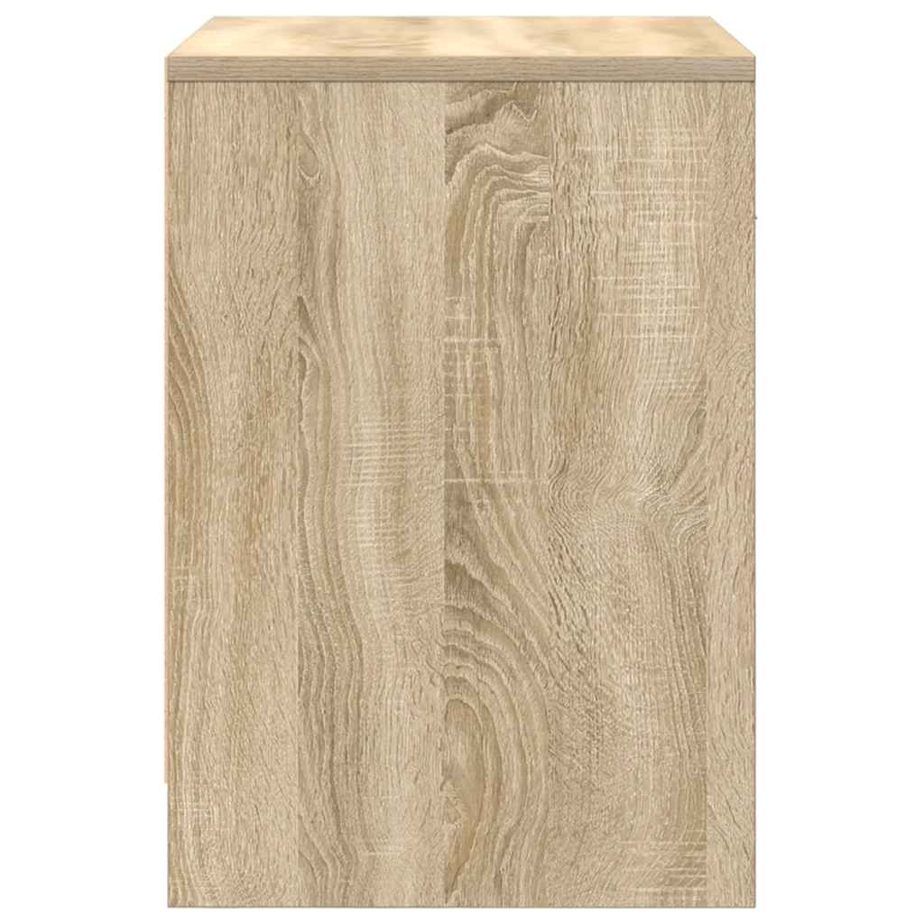 Nattbord 2 stk med skuff sonoma eik 40x34x50 cm
