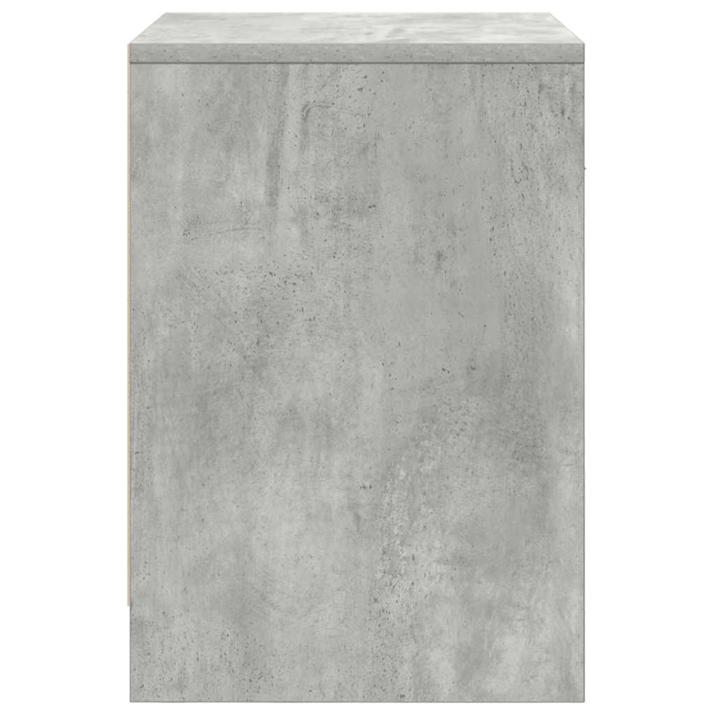 Nattbord 2 stk med skuff betonggrå 40x34x50 cm