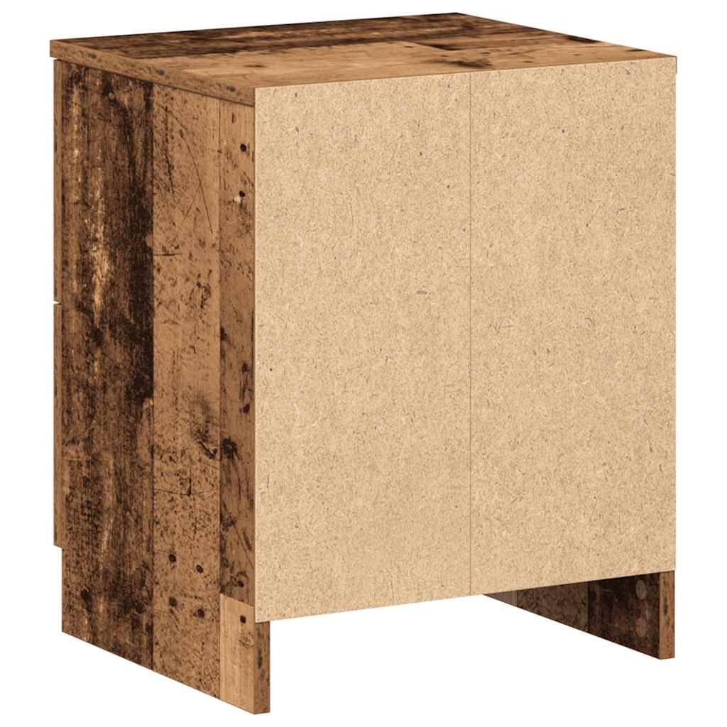 Nattbord med 2 skuffer gammelt tre 40x36x50 cm